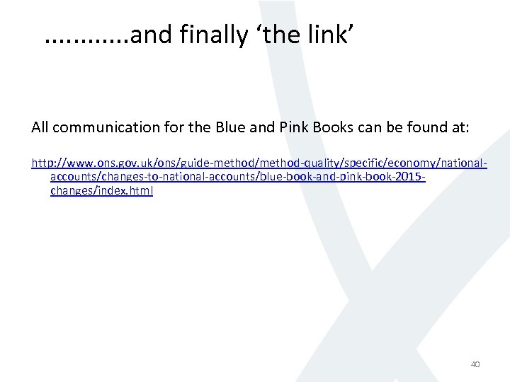 . . . and finally ‘the link’ All communication for the Blue and Pink