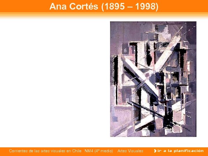 Ana Cortés (1895 – 1998) Corrientes de las artes visuales en Chile NM 4