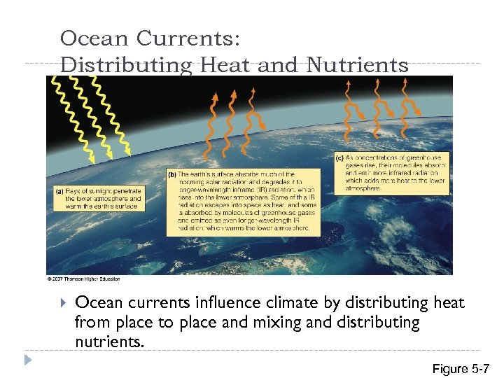 Ocean Currents: Distributing Heat and Nutrients Ocean currents influence climate by distributing heat from