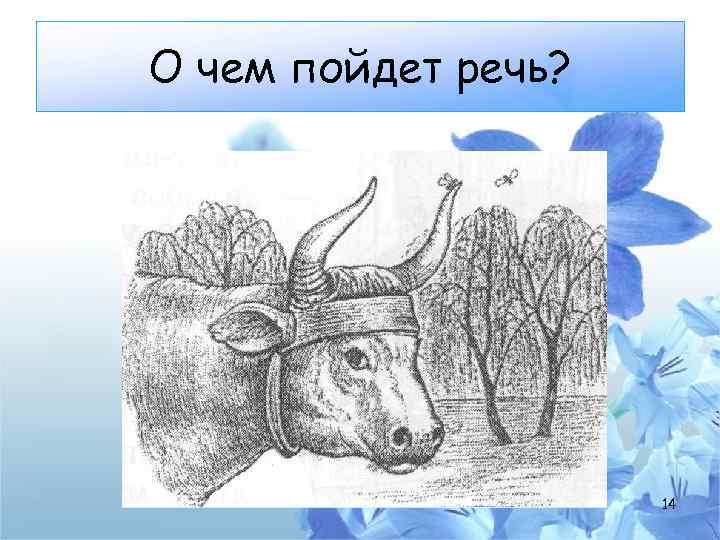 О чем пойдет речь? 14 