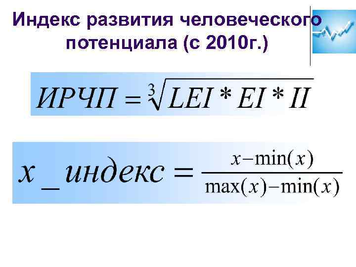 Индекс развития человеческого потенциала (с 2010 г. ) 