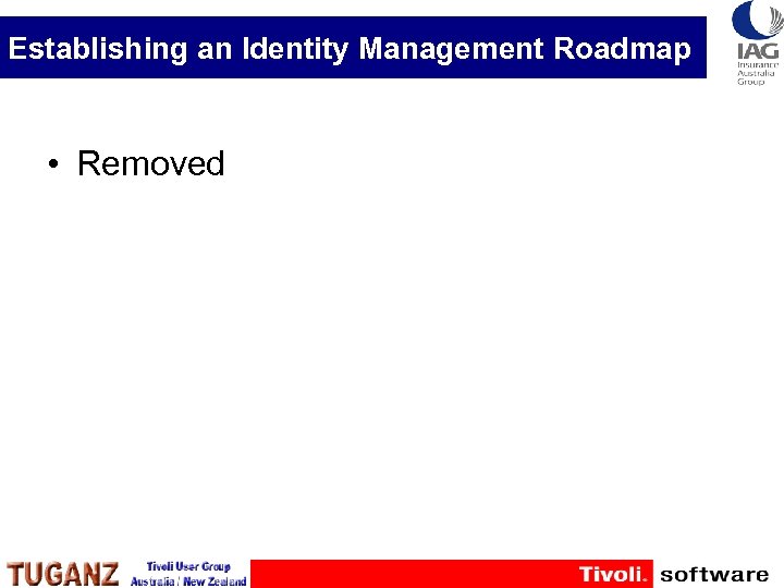 Establishing an Identity Management Roadmap • Removed 
