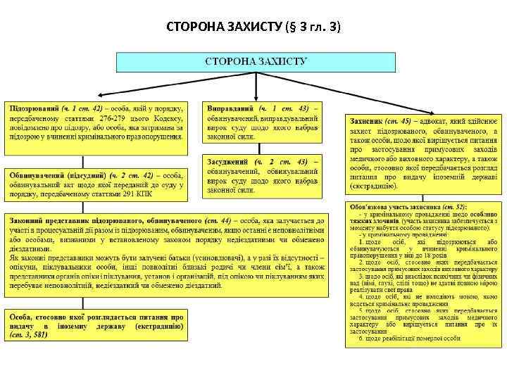 СТОРОНА ЗАХИСТУ (§ 3 гл. 3) 