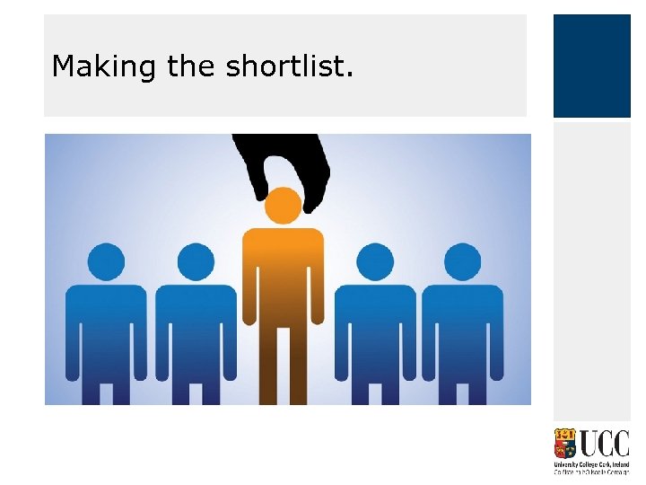 Making the shortlist. 