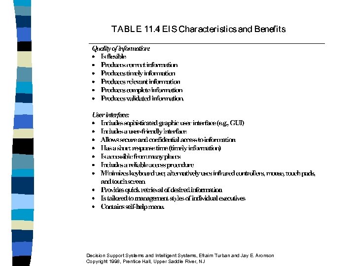 Decision Support Systems and Intelligent Systems, Efraim Turban and Jay E. Aronson Copyright 1998,