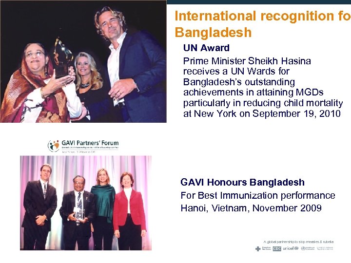 International recognition fo Bangladesh UN Award Prime Minister Sheikh Hasina receives a UN Wards