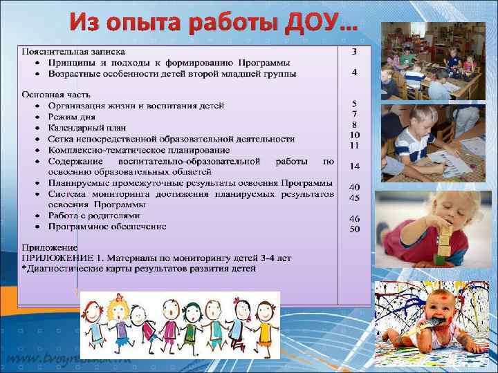 Из опыта работы ДОУ… 