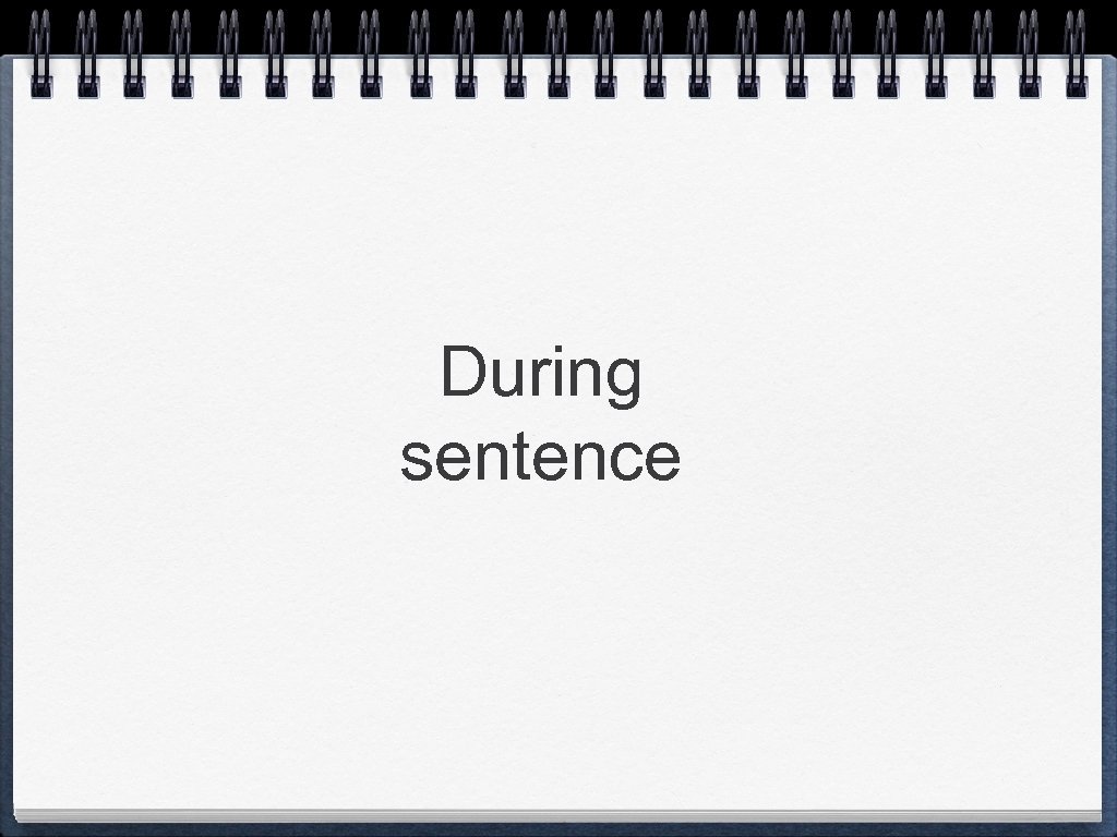 During sentence 
