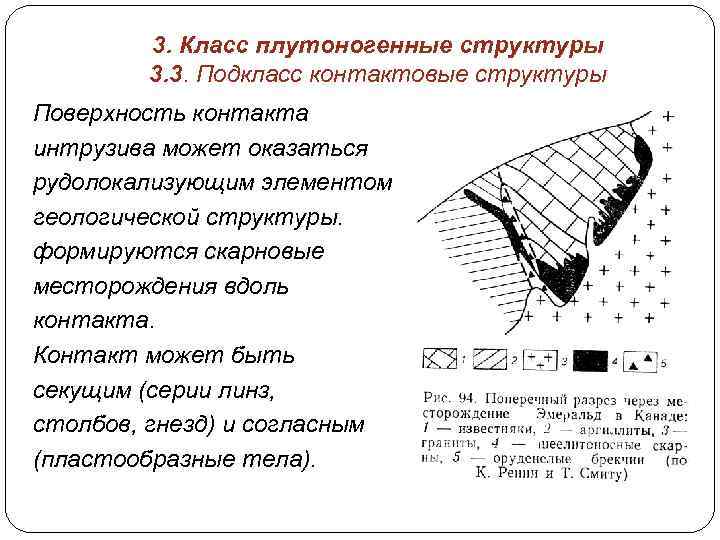 3. Класс плутоногенные структуры 3. 3. Подкласс контактовые структуры Поверхность контакта интрузива может оказаться
