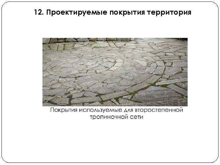 12. Проектируемые покрытия территория 