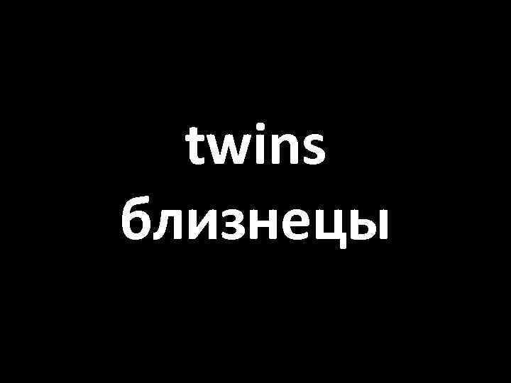 twins близнецы 