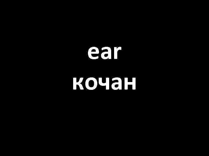 ear кочан 