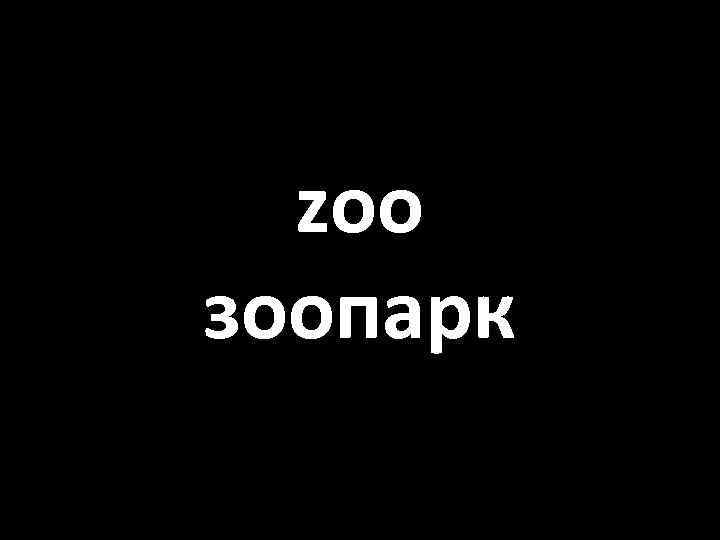 zoo зоопарк 