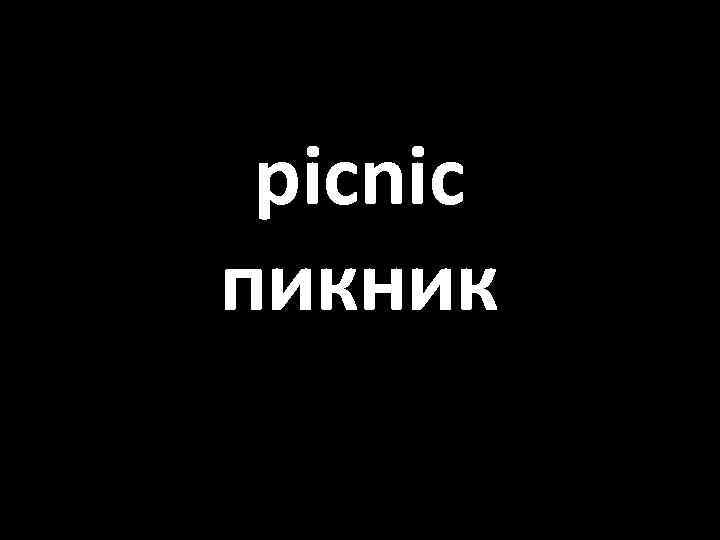 picnic пикник 