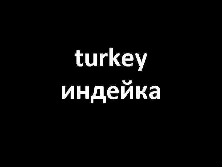 turkey индейка 