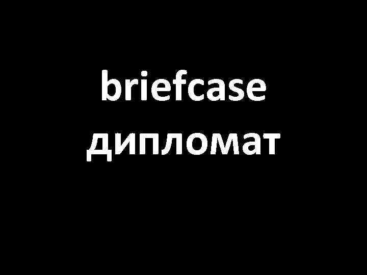 briefcase дипломат 