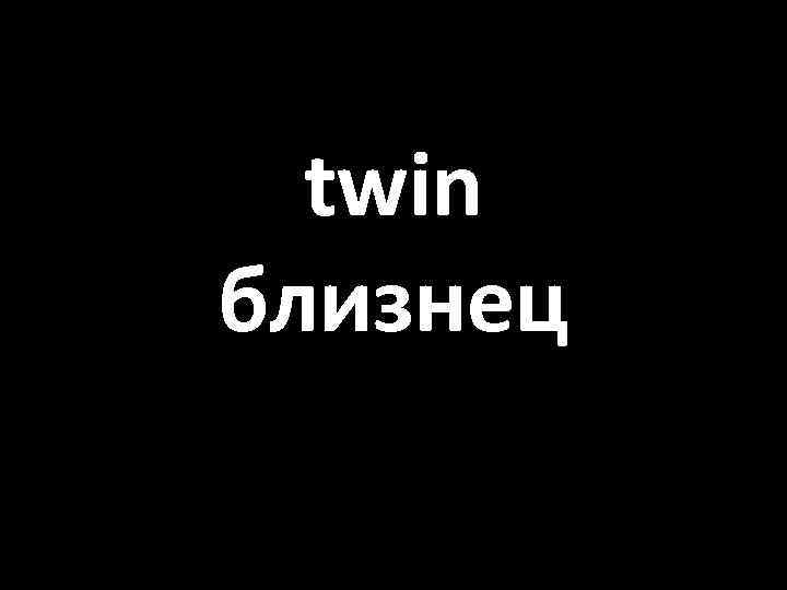 twin близнец 