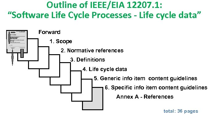 Outline of IEEE/EIA 12207. 1: “Software Life Cycle Processes - Life cycle data” Forward