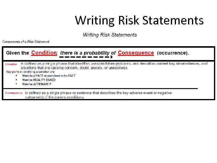 Writing Risk Statements 
