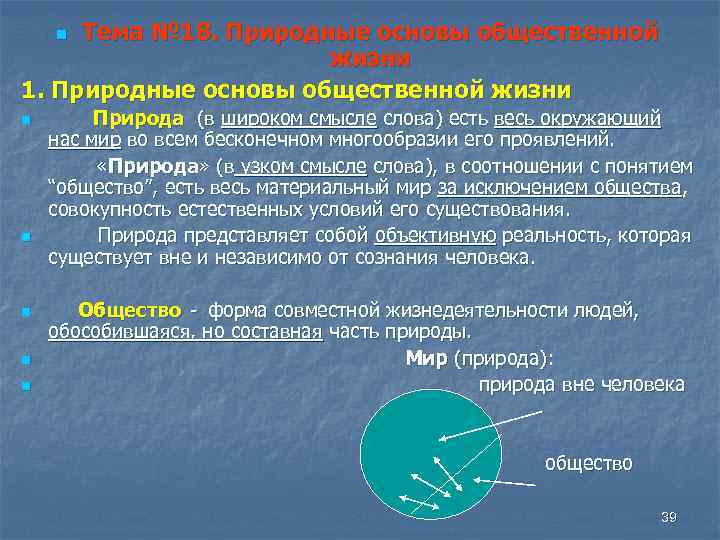 Природная основа. Основы общественной жизни. Естественная основа жизни общества. Основы социальной жизни. Сферы общественной жизни в философии.