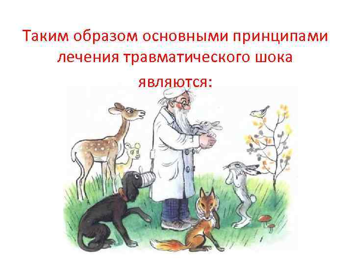 Таким образом основными принципами лечения травматического шока являются: 