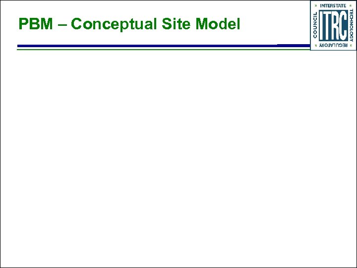 PBM – Conceptual Site Model 