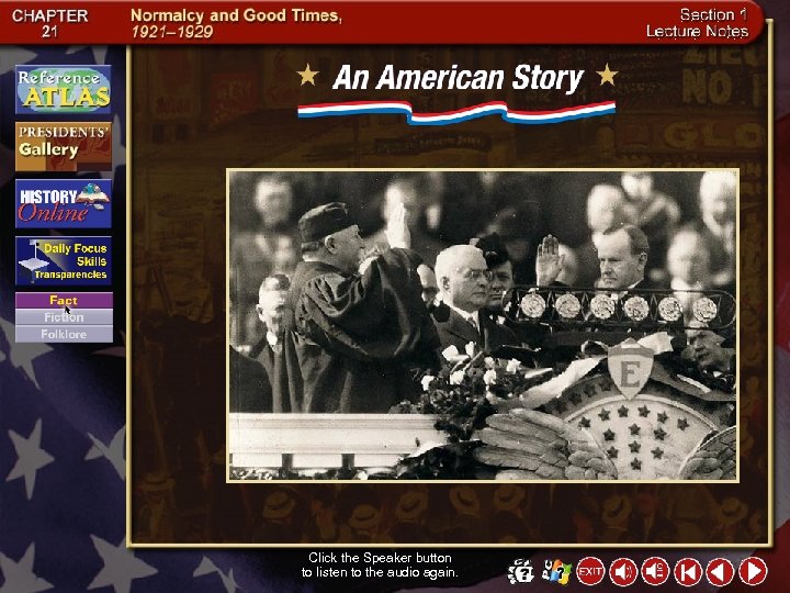 Click the Speaker button to listen to the audio again. 