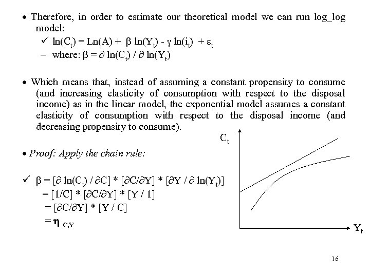 · Therefore, in order to estimate our theoretical model we can run log_log model: