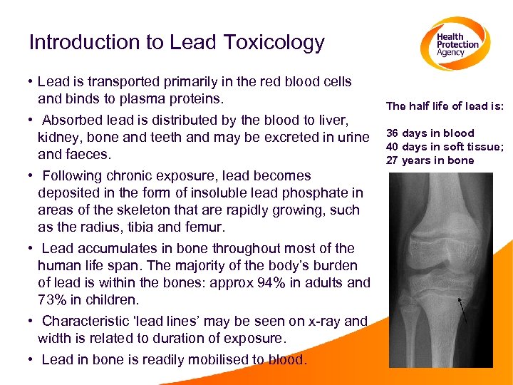 Introduction to Lead Toxicology • Lead is transported primarily in the red blood cells