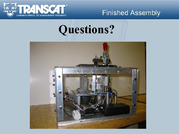 Finished Assembly Questions? 