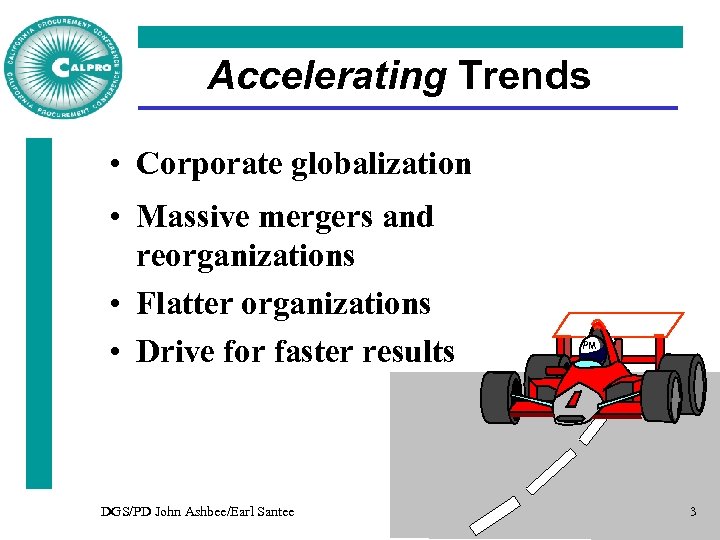 Accelerating Trends • Corporate globalization • Massive mergers and reorganizations • Flatter organizations •