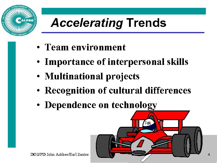 Accelerating Trends • • • Team environment Importance of interpersonal skills Multinational projects Recognition