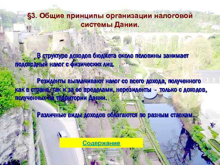 § 3. Общие принципы организации налоговой системы Дании. В структуре доходов бюджета около половины