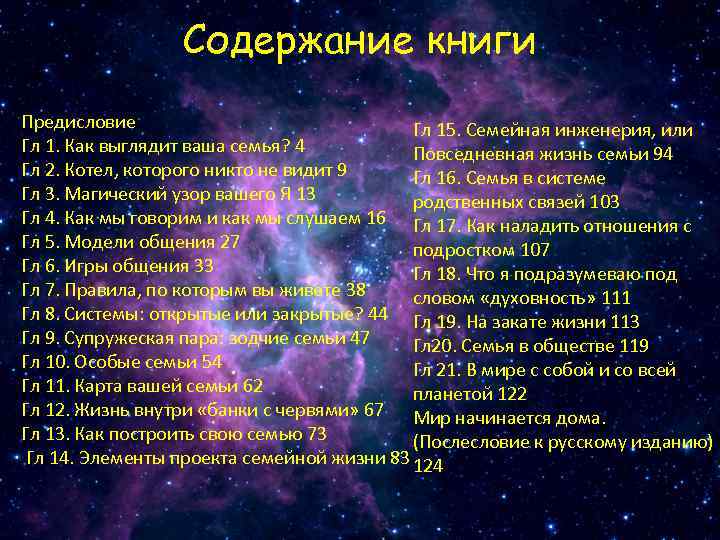 Содержание книги Предисловие Гл 15. Семейная инженерия, или Гл 1. Как выглядит ваша семья?