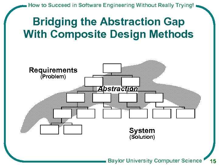 How to Succeed in Software Engineering Without Really Trying! Bridging the Abstraction Gap With