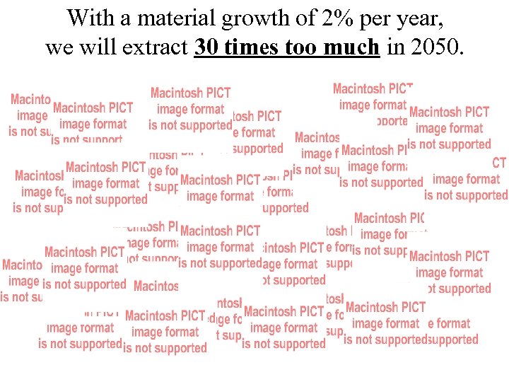 With a material growth of 2% per year, we will extract 30 times too