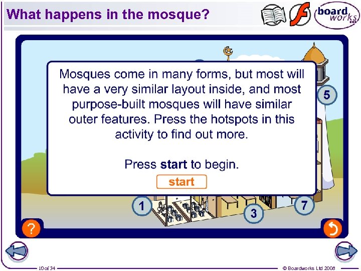 What happens in the mosque? 10 of 34 © Boardworks Ltd 2008 