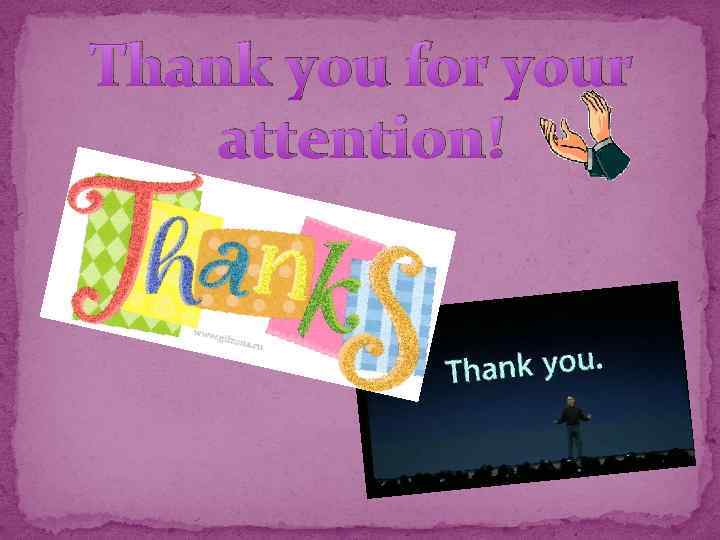 Thank you for your attention! 