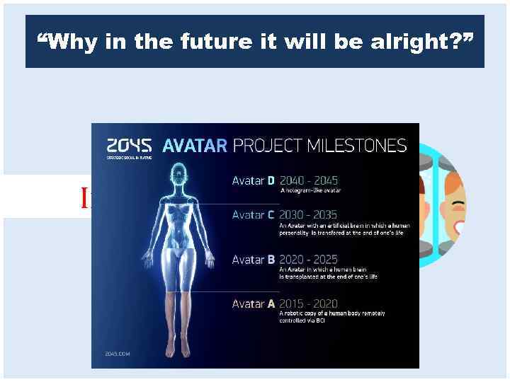 “Why in the future it will be alright? ” Immortality Aubrey Kurzweil Raymondde Grey