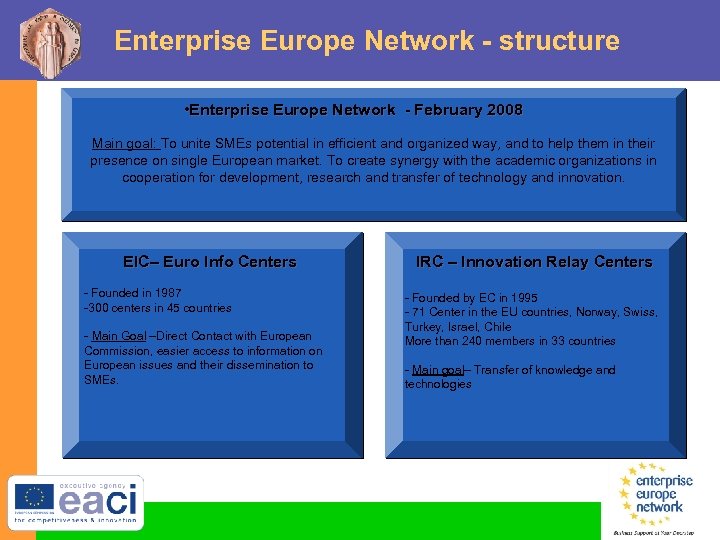 Enterprise Europe Network - structure • Enterprise Europe Network - February 2008 Main goal: