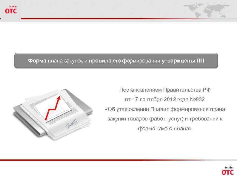 Форма плана закупок и правила его формирования утверждены ПП Постановлением Правительства РФ от 17