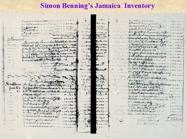 Simon Benning’s Jamaica Inventory 