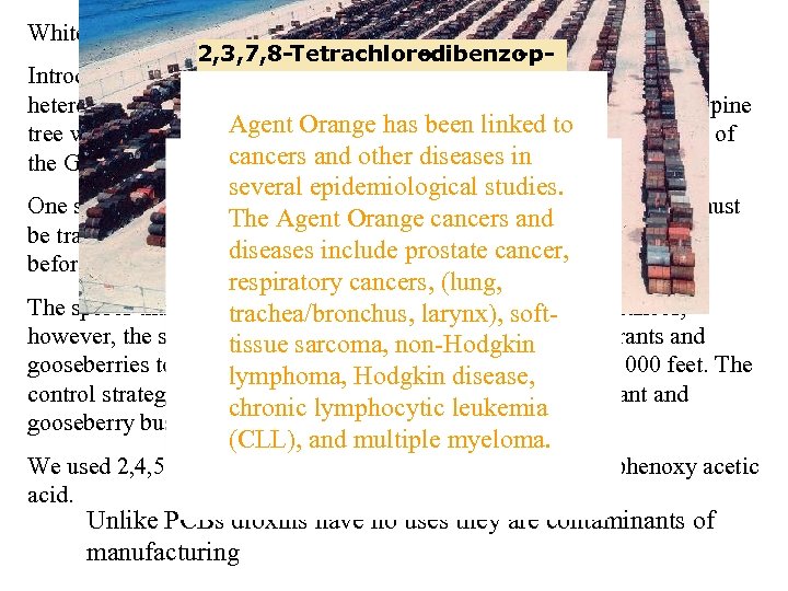 White Pine Blister Rust – Cronartium ribicola 2, 3, 7, 8 -Tetrachloro -dibenzo -p.