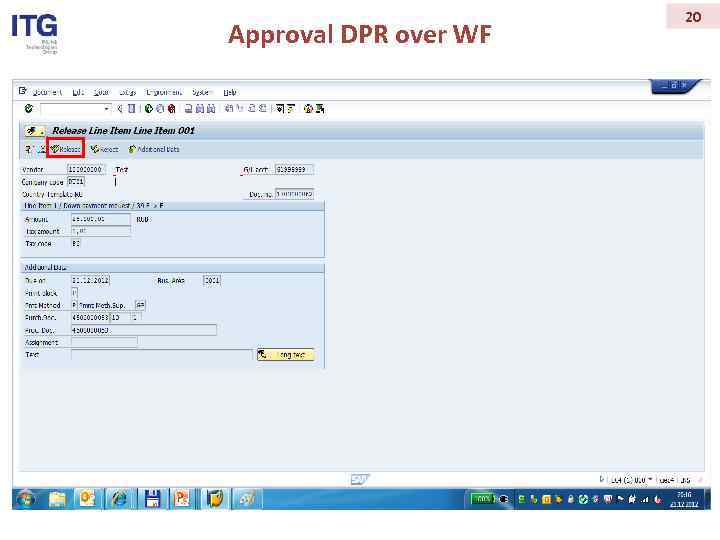 Approval DPR over WF 20 