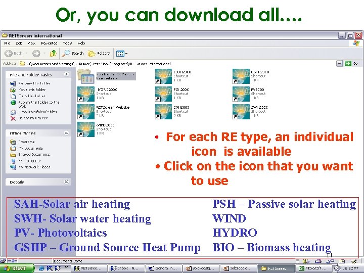 Or, you can download all…. • For each RE type, an individual icon is