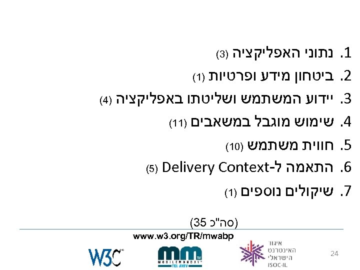  1. 2. 3. 4. 5. 6. 7. נתוני האפליקציה ביטחון מידע ופרטיות )1(