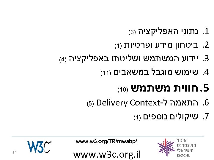  1. 2. 3. 4. נתוני האפליקציה ביטחון מידע ופרטיות )1( יידוע המשתמש ושליטתו