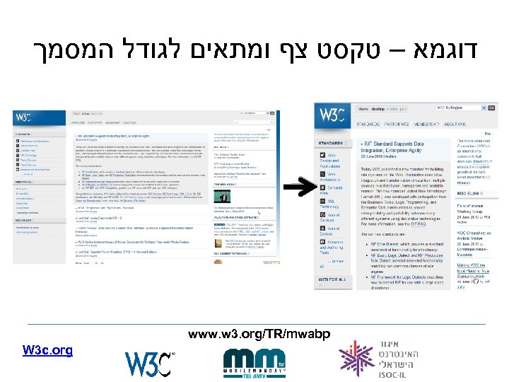  דוגמא – טקסט צף ומתאים לגודל המסמך www. w 3. org/TR/mwabp W 3