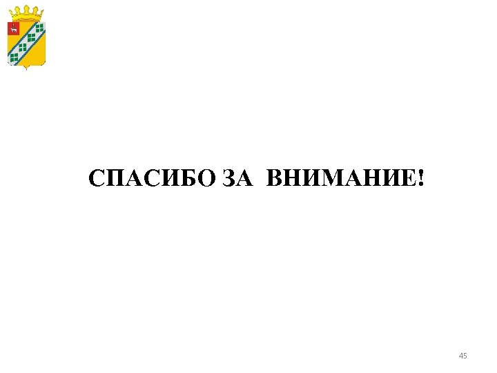 СПАСИБО ЗА ВНИМАНИЕ! 45 