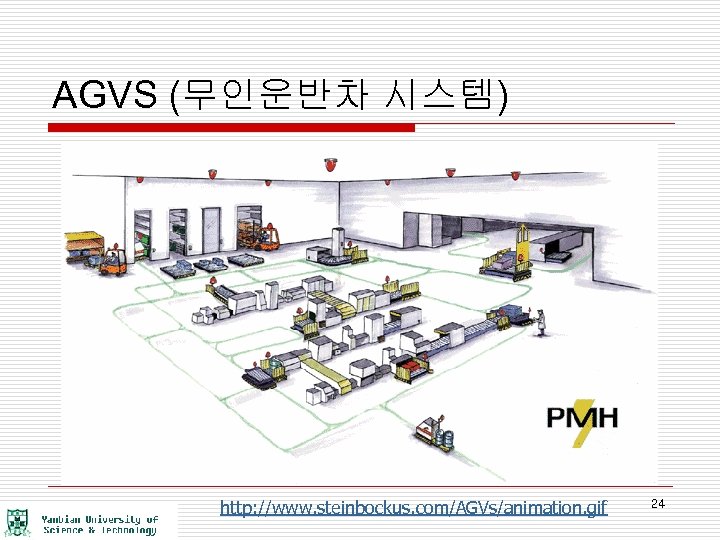 AGVS (무인운반차 시스템) http: //www. steinbockus. com/AGVs/animation. gif 24 